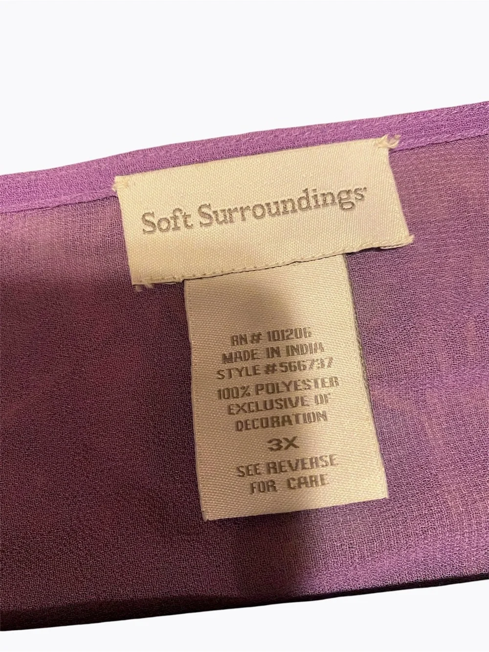 Soft Surroundings
Purple Embroidered Tunic
Teal/Cream Accents
Size 3X
NWOT - Picture 6 of 8